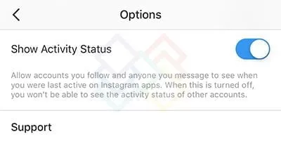 غیرفعال کردن قابلیت Show Active Status در اینستاگرام